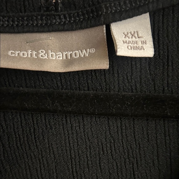 Croft & Barrow Black Textured Top - Picture 2 of 6